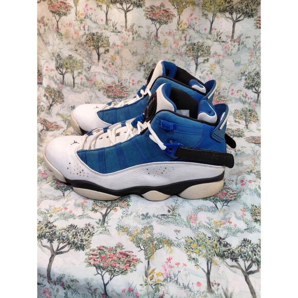 Jordan 6 Ring Sneaker Size 10.5 Blue And White